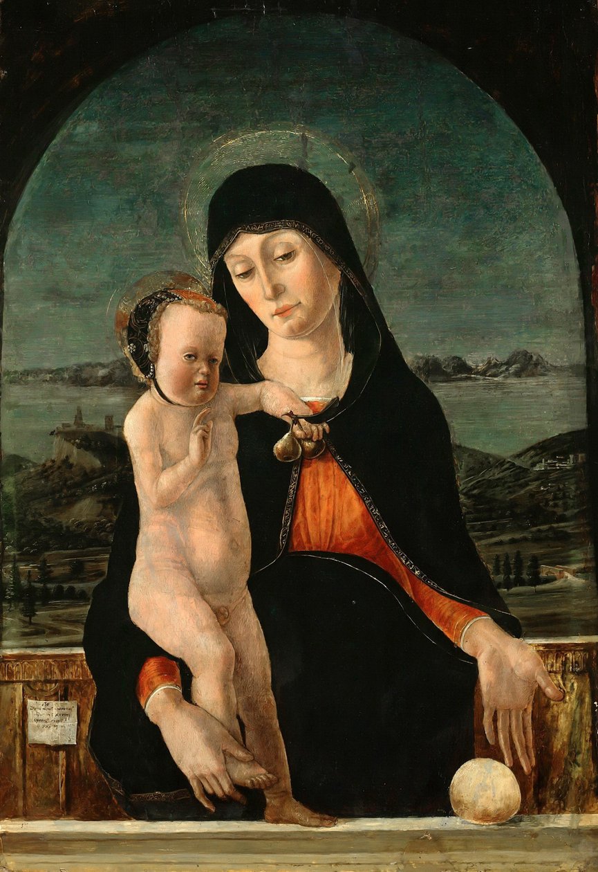 Szűz gyermekével, 1484 alkotó: Domenico Morone