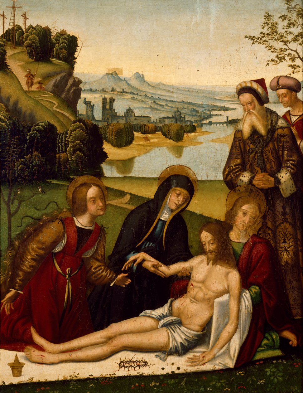 Siralom halott Krisztus felett, Domenico Panetti (kb. 1460-1513 előtt) alkotó: Domenico Panetti