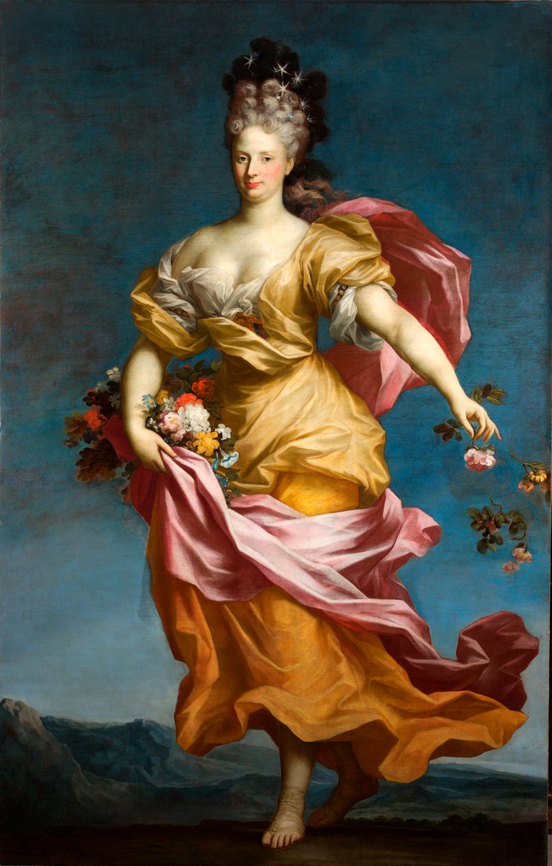 Paola Maria Lomellini Adorno mint Flora, 1699 körül (olaj, vászon) alkotó: Domenico Parodi