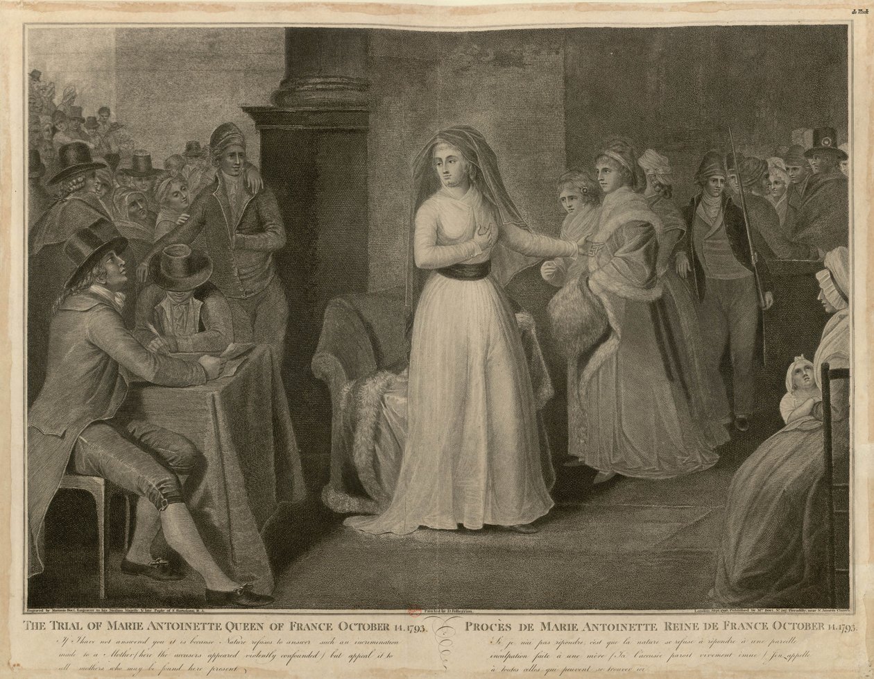 Marie Antoinette, Franciaország királynőjének pere, 1793. október 14. alkotó: Domenico Pellegrini