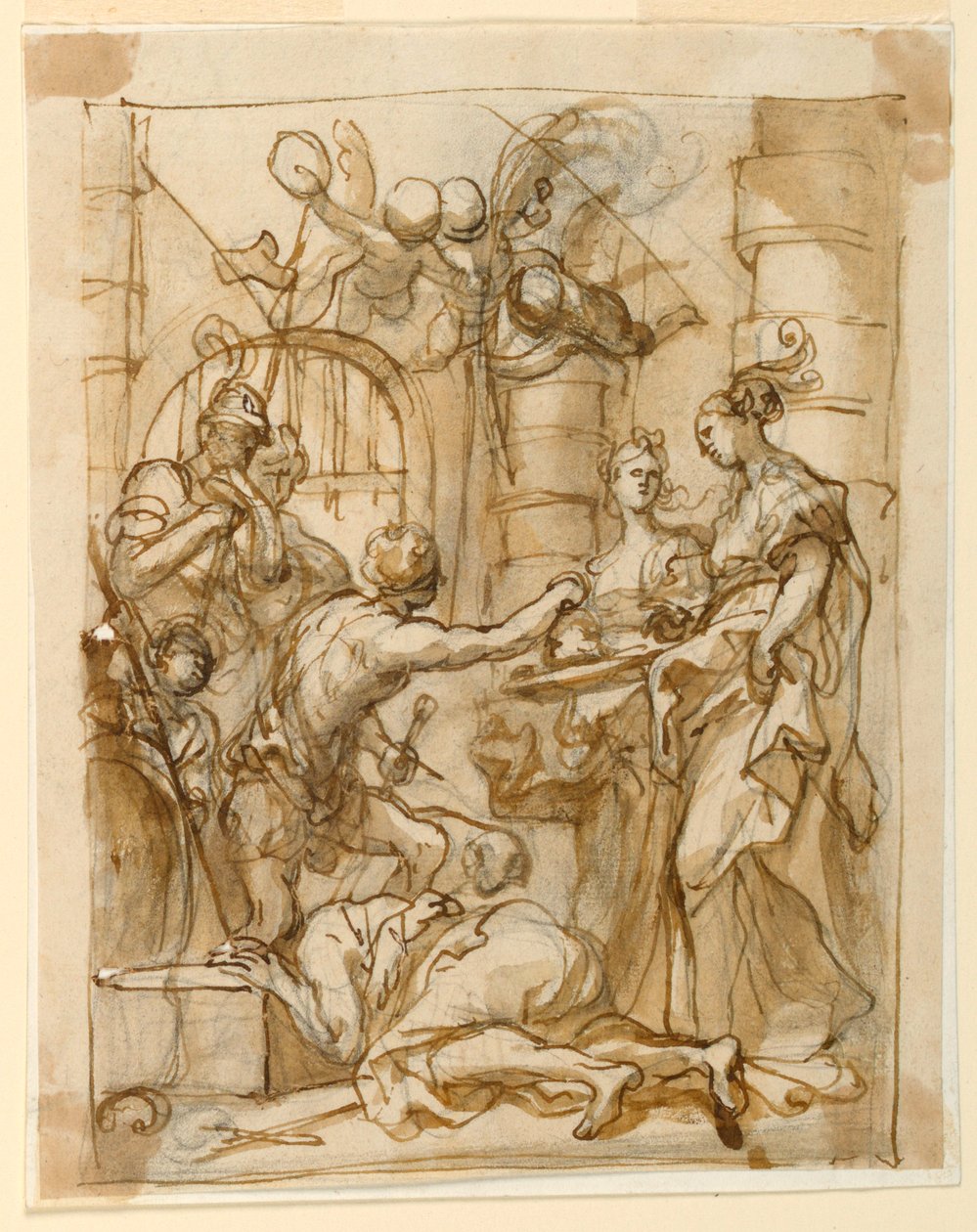 Salome átveszi Keresztelő Szent János fejét alkotó: Domenico Piola