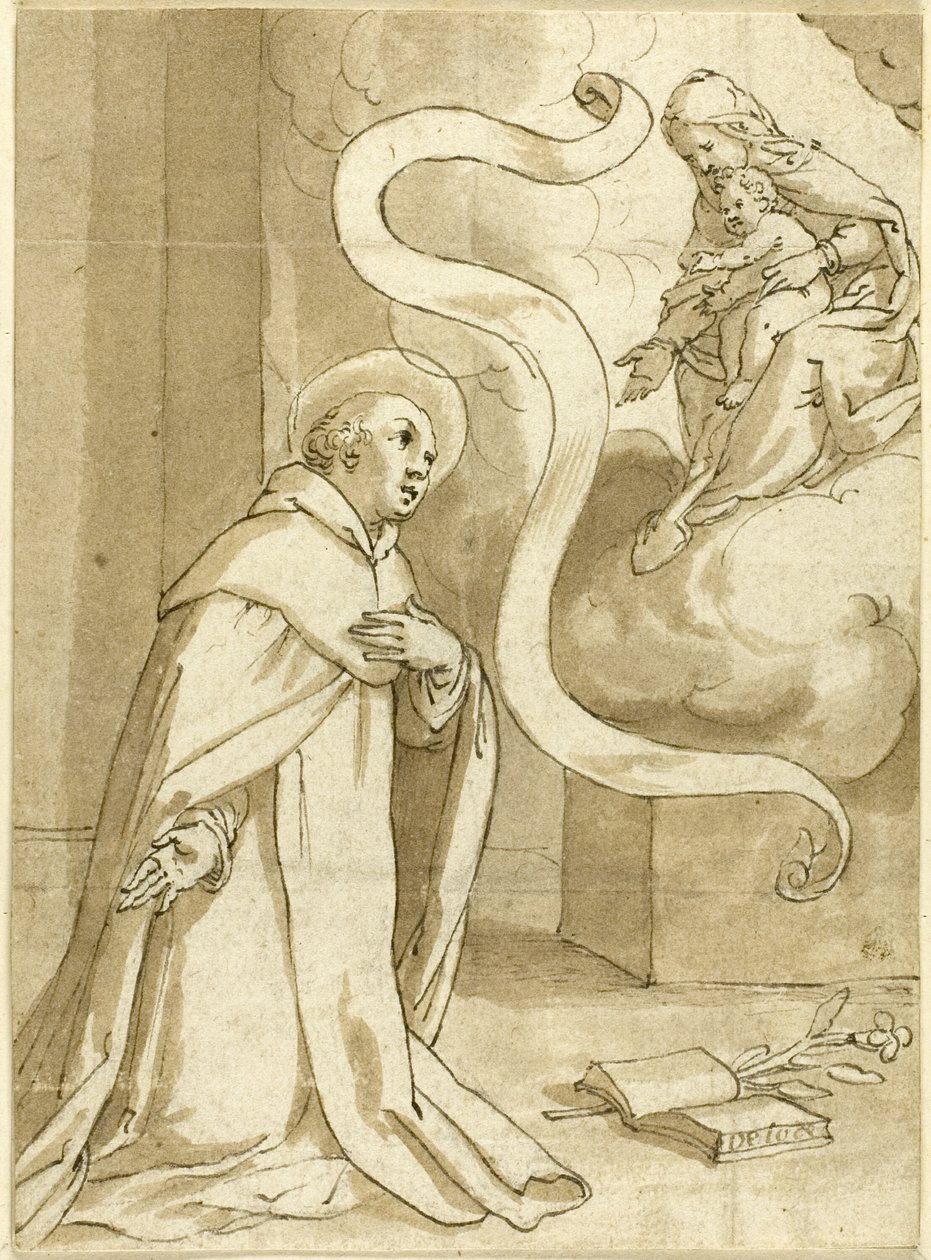 Szent Domonkos látomása alkotó: Domenico Piola