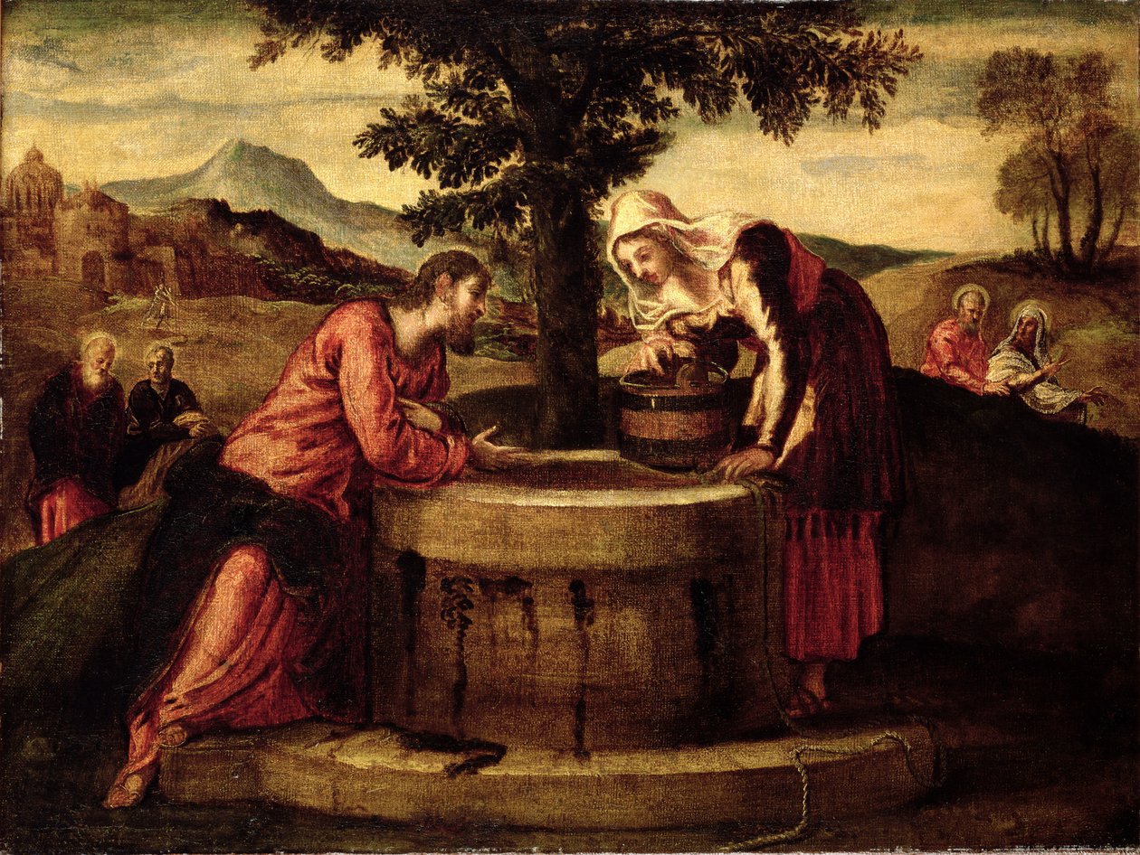 Krisztus és a szamáriai asszony alkotó: Domenico Robusti Tintoretto