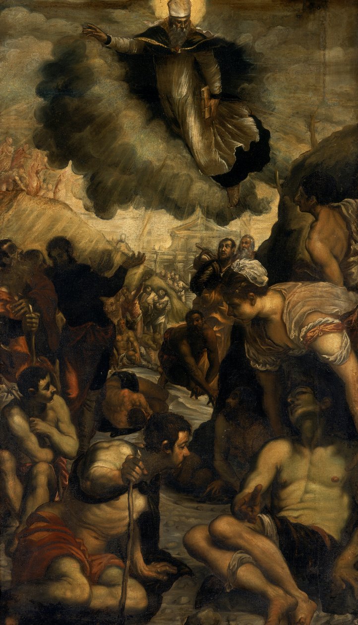 Szent Ágoston a nyomorékokat gyógyítja, 1549 körül alkotó: Domenico Robusti Tintoretto