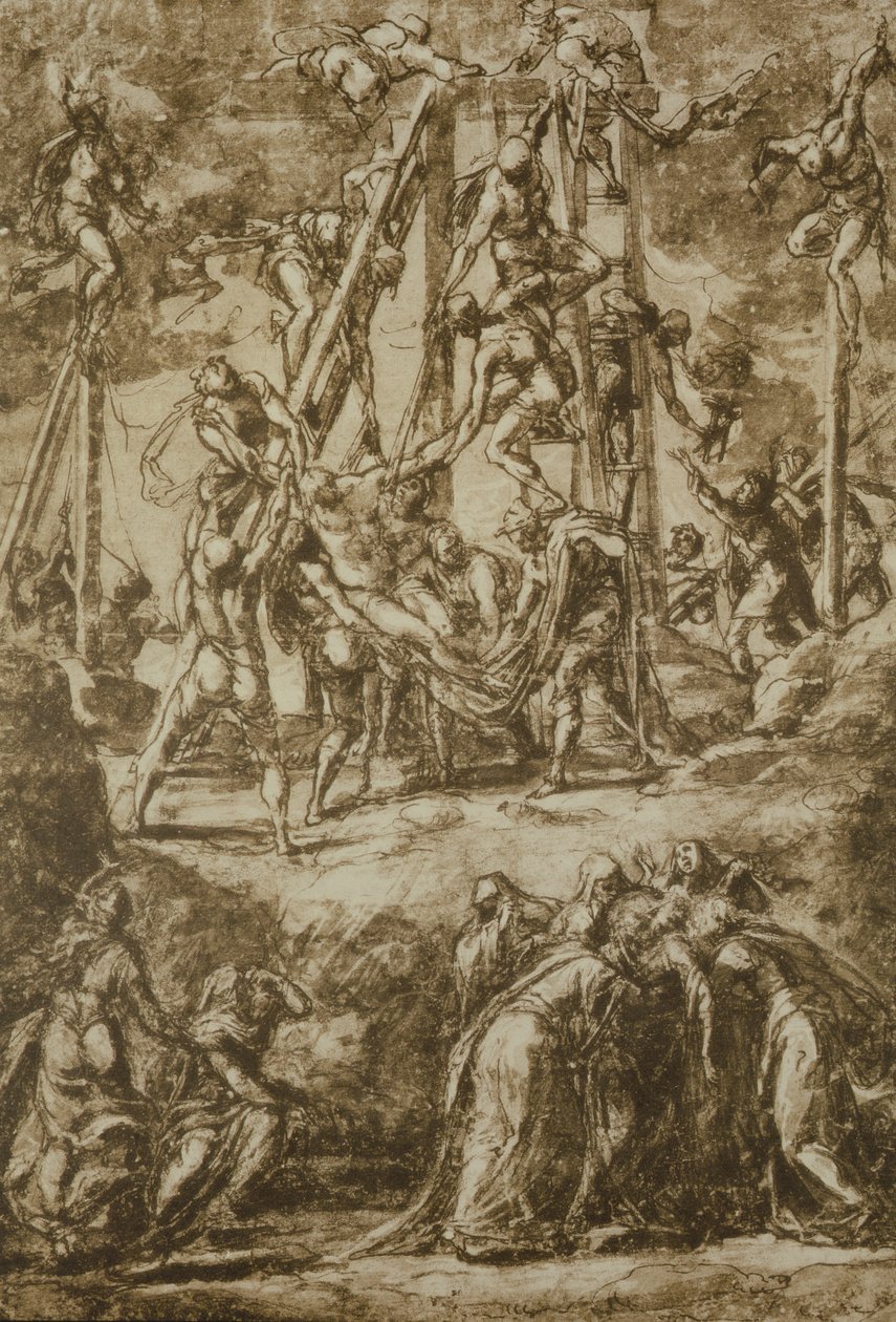 Tanulmány a lerakódáshoz alkotó: Domenico Robusti Tintoretto