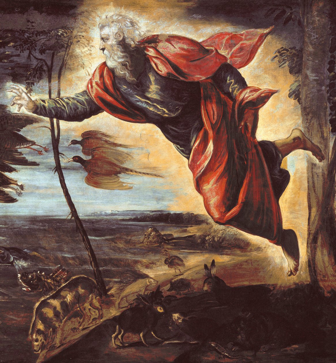 Az állatok teremtése. részlet - olaj, vászon alkotó: Domenico Robusti Tintoretto