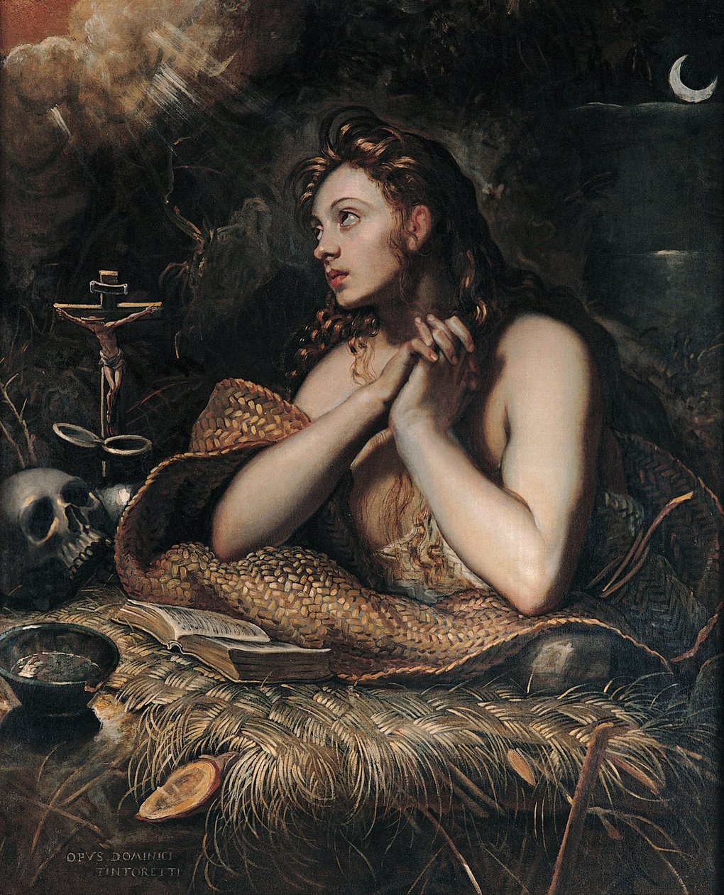 A bűnbánó Magdolna, 1600 körül alkotó: Domenico Robusti Tintoretto