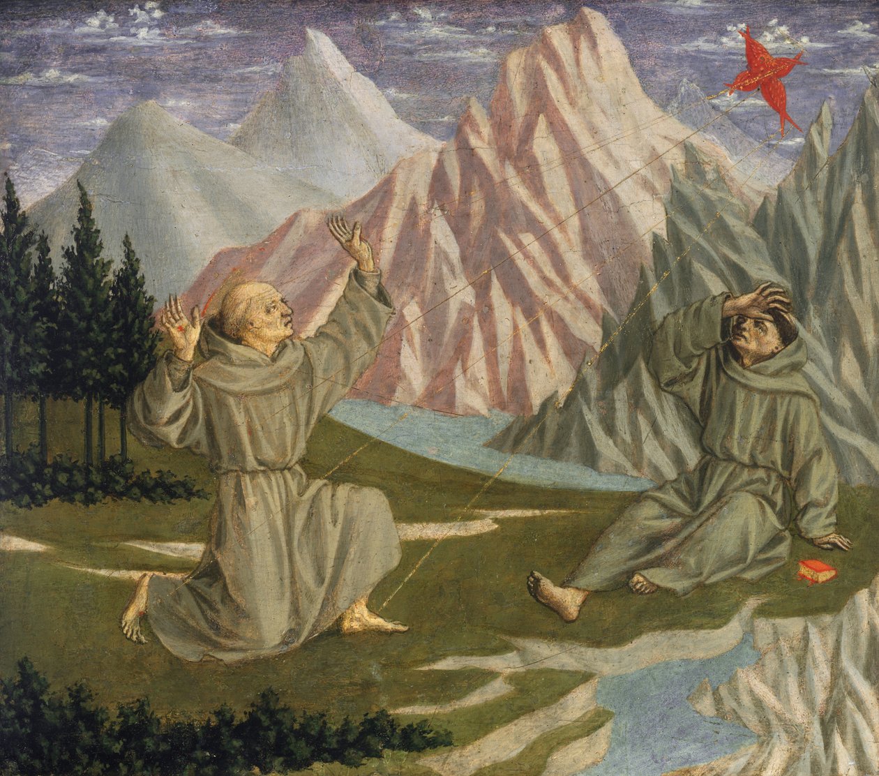 Szent Ferenc a stigmák fogadása c. 14451450. alkotó: Domenico Veneziano