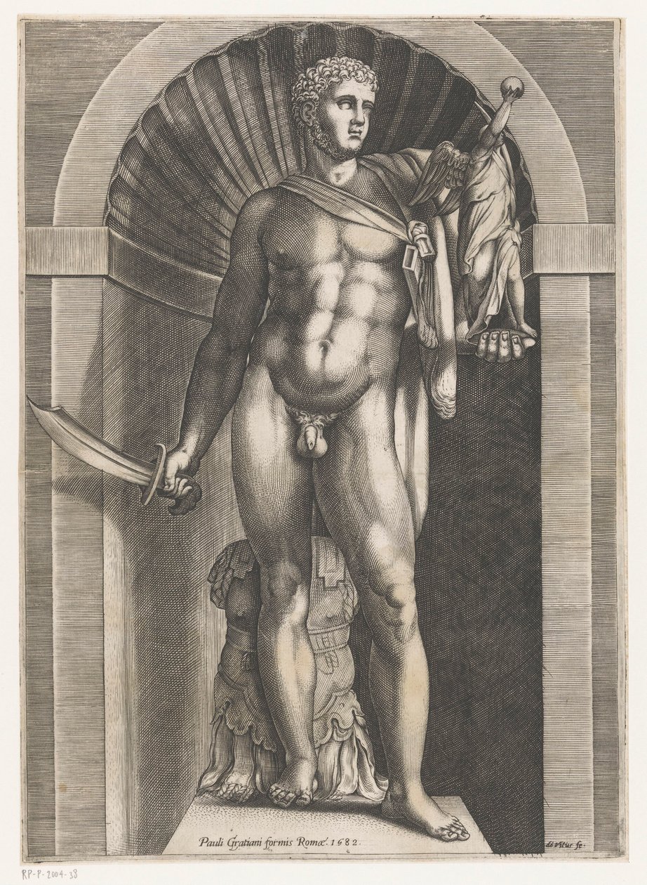 Egy harcos szobra Speculum Romanae Magnificentiae (sorozat címe) alkotó: Domenico Vito