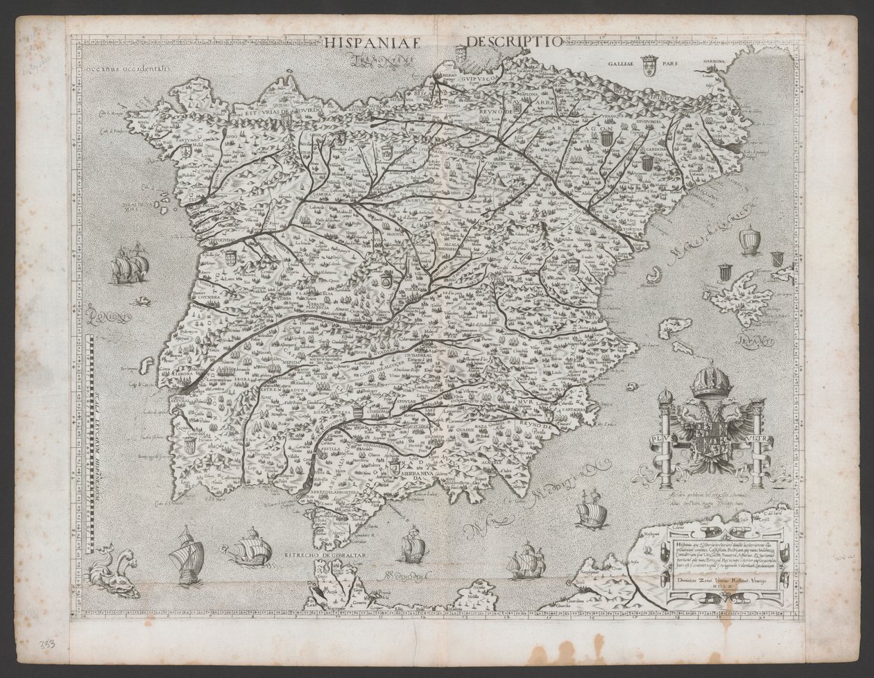 Hispaniae Descriptio de Domenico Zenoi (1560) alkotó: Domenico Zenoi