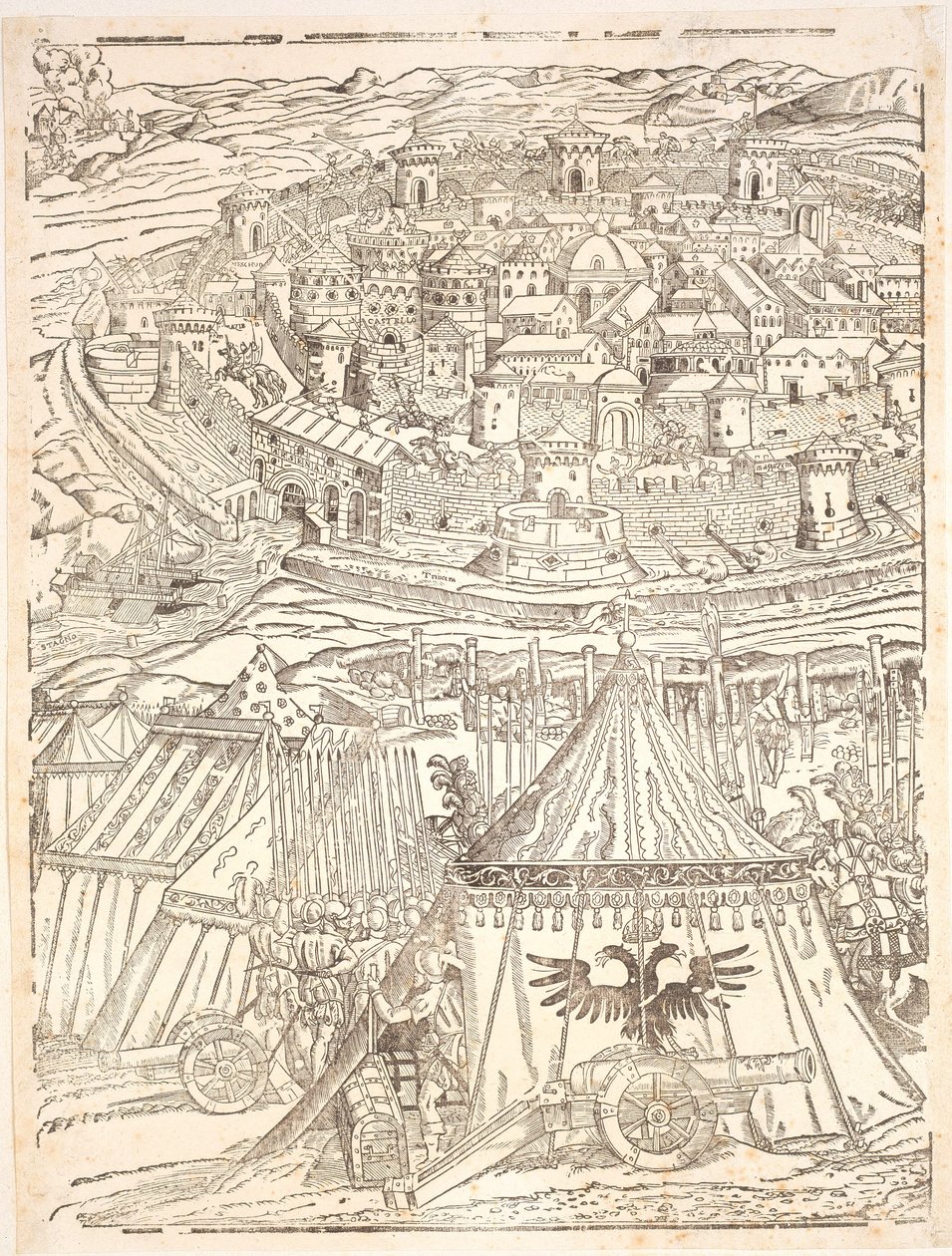 Goleta elfoglalása Tuniszban, Carl V alkotó: Domenico dei Franceschi