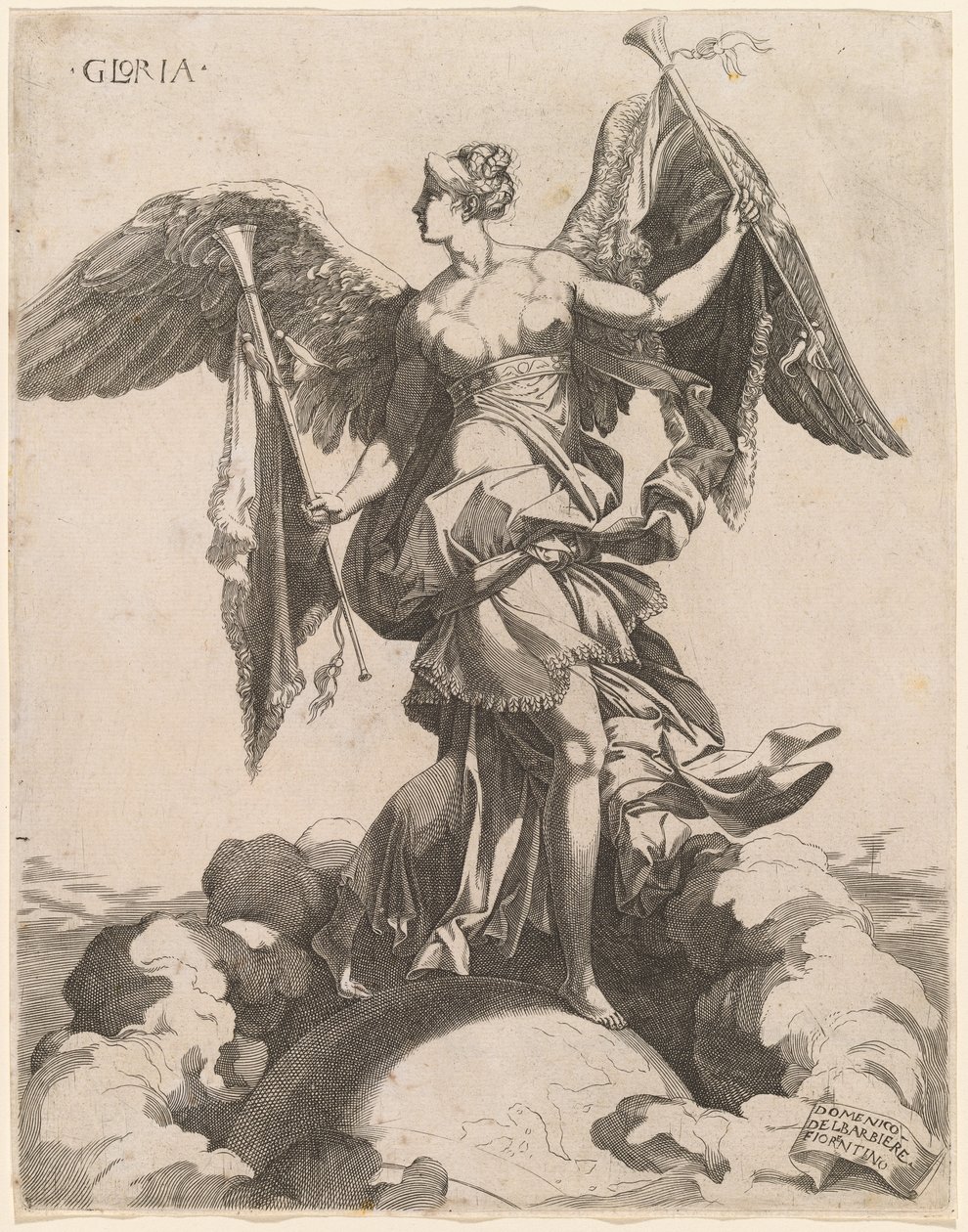 Gloria alkotó: Domenico del Barbiere after Rosso Fiorentino