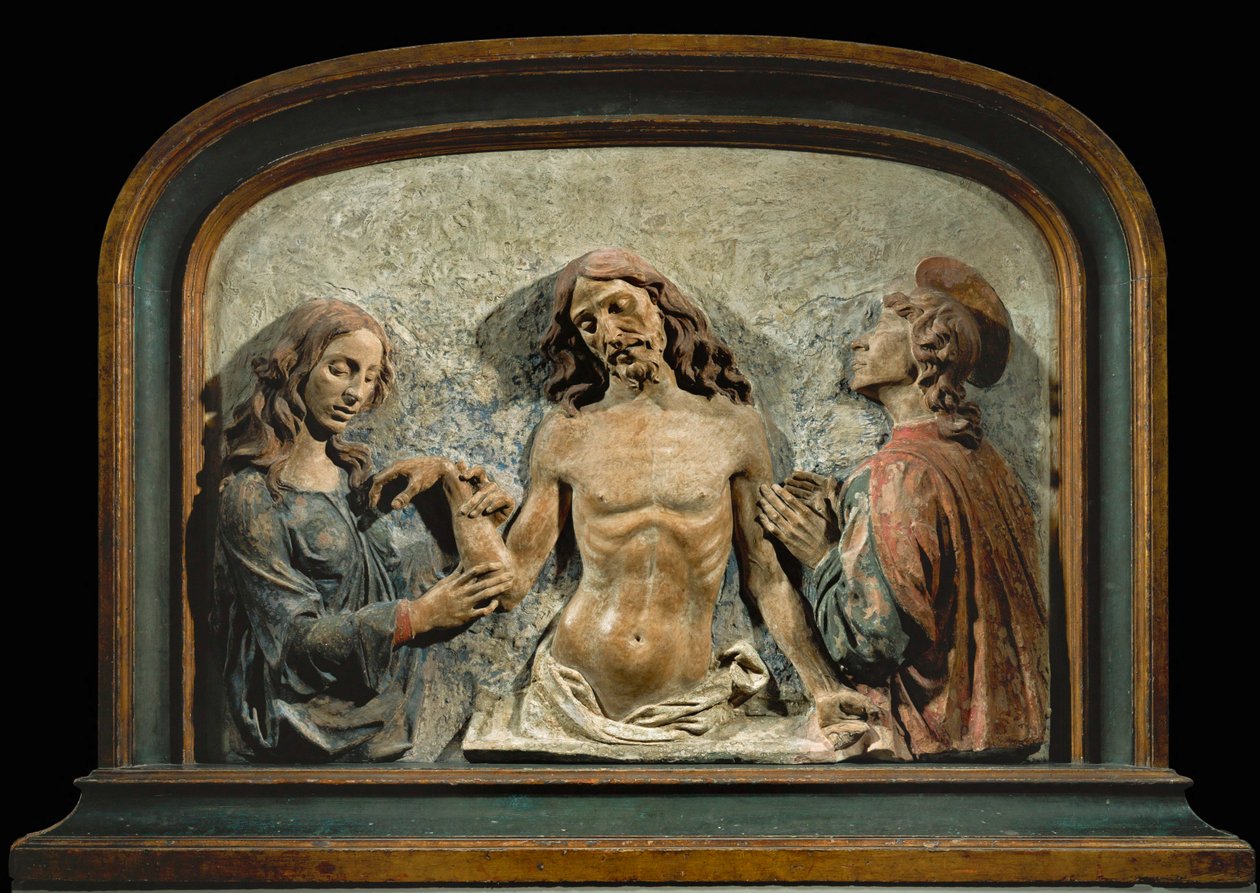 A halott Krisztus, akit Szent János evangélista és Szent Mária Magdolna imádott ... alkotó: Domenico di (15th century) Paris
