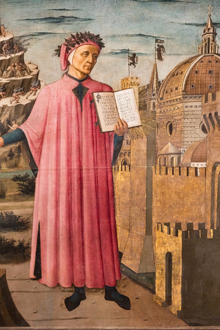 Dante Alighieri Isteni színjátéka, részlet alkotó: Domenico di Michelino