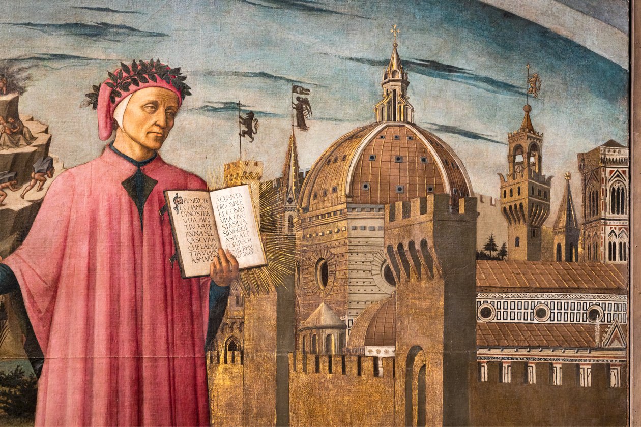 Dante Alighieri Isteni színjátéka, részlet alkotó: Domenico di Michelino