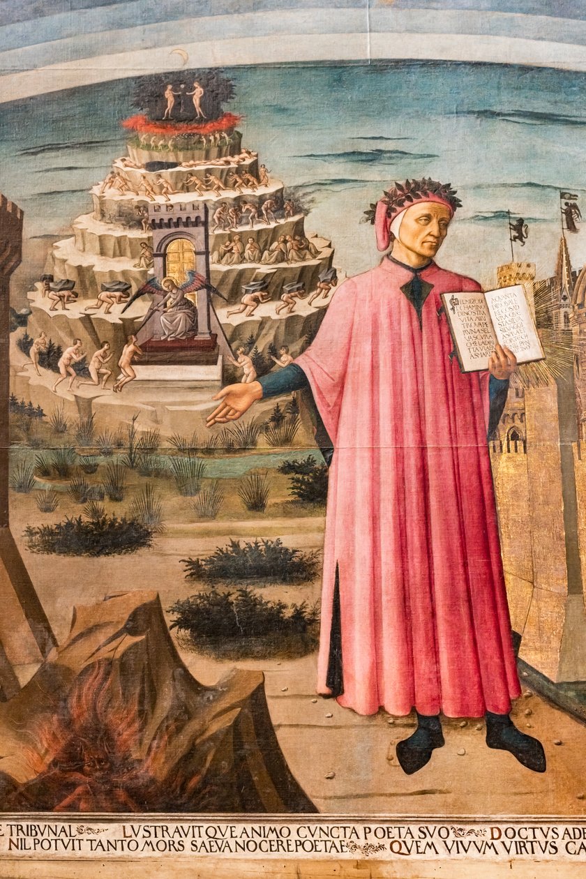 Dante Alighieri Isteni színjátéka, részlet alkotó: Domenico di Michelino