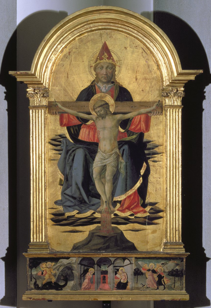 Szentháromság (tempera a panelen) alkotó: Domenico di Michelino