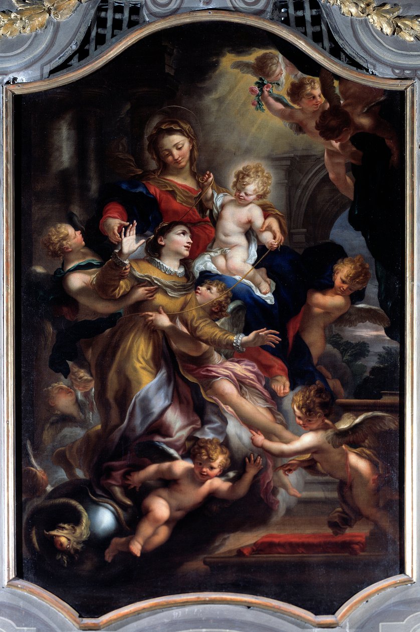 Genovai Szent Katalin extázisa (olaj, vászon, 17. század vége) alkotó: Domenico the Elder Piola