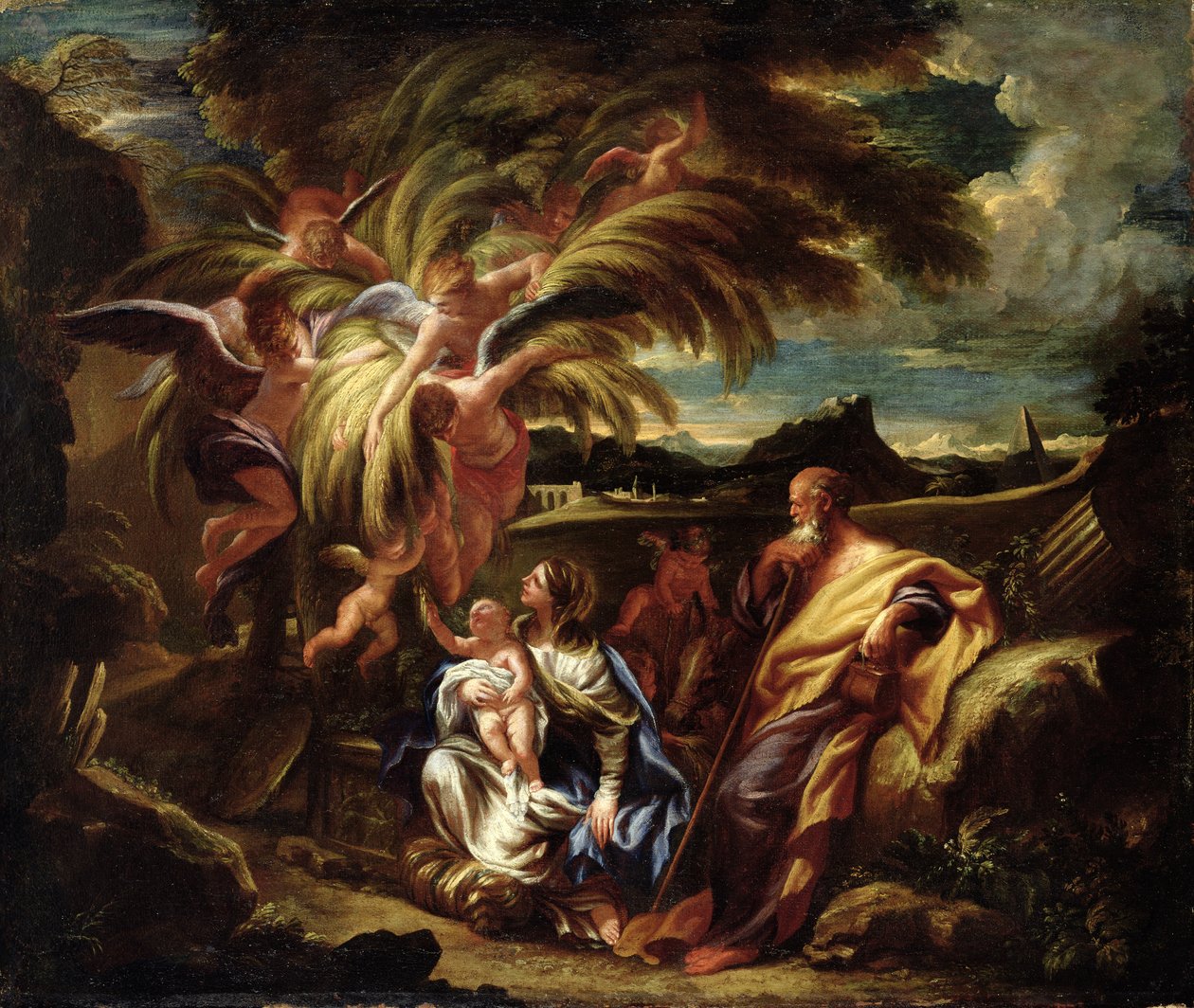 The Rest on the Flight to Egypt, 1700 körül alkotó: Domenico the Elder Piola