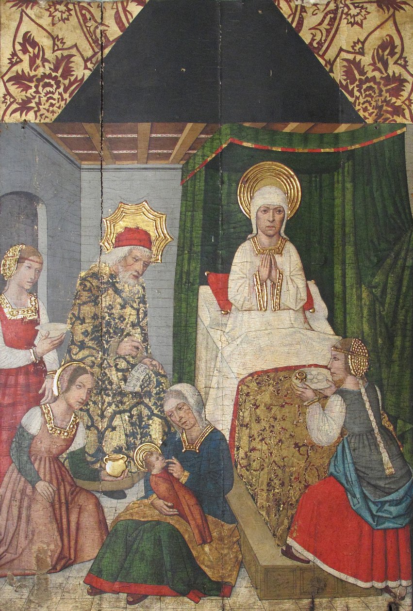 Panel Keresztelő Szent János születésével Retable-ból, 15. század. alkotó: Domingo Ram