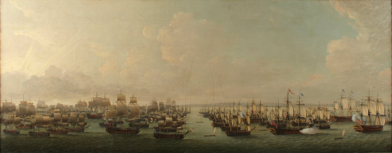 Az angol hajóraj Havanna megtámadására 1762-ben alkotó: Dominic Serres