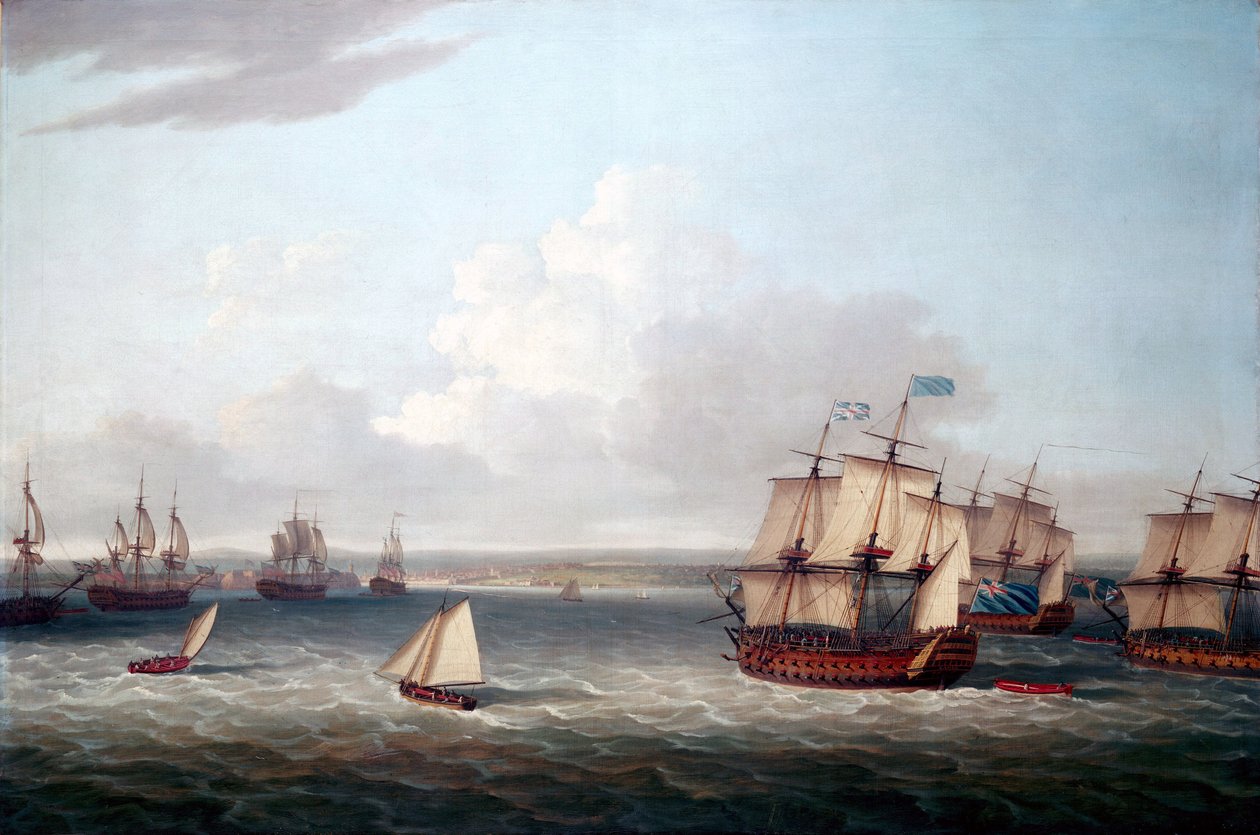 Hétéves háború (1756-1763): augusztus 21-én a brit flotta belépett Havanna (Kuba) kikötőjébe. alkotó: Dominic Serres