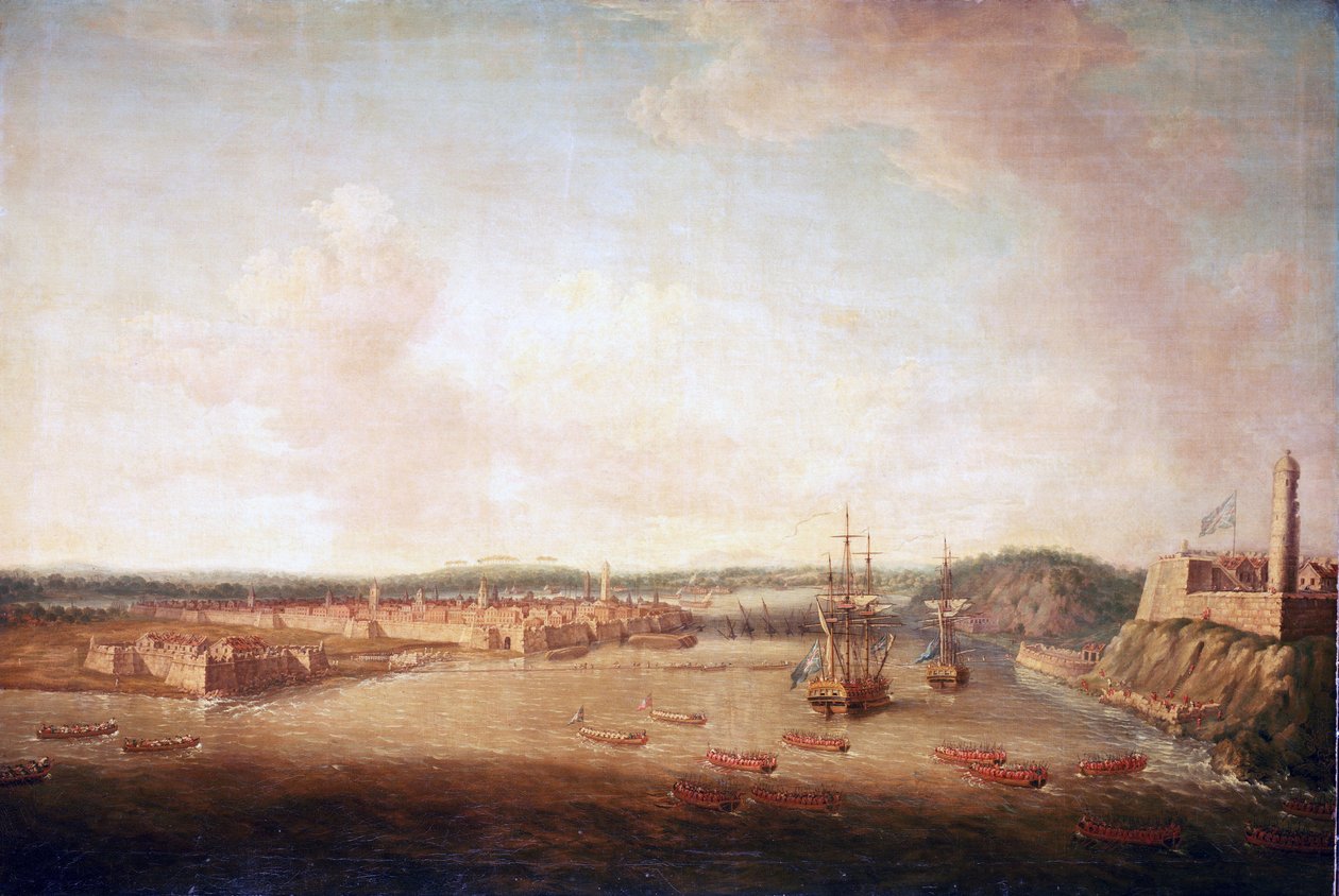 Hétéves háború (1756-1763): Havanna (Kuba) elfoglalása, a város elfoglalása augusztus 14-én. alkotó: Dominic Serres