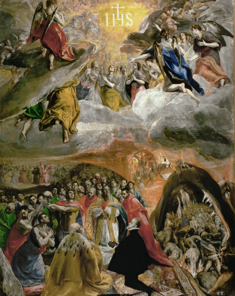 Jézus szent nevének imádása, 1577-1579. alkotó: Dominico El Greco