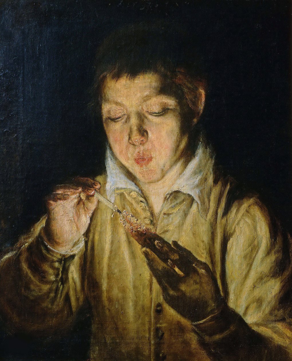 A kúpon fújó snitchfiú, kb. 1571-1572. alkotó: Dominico El Greco