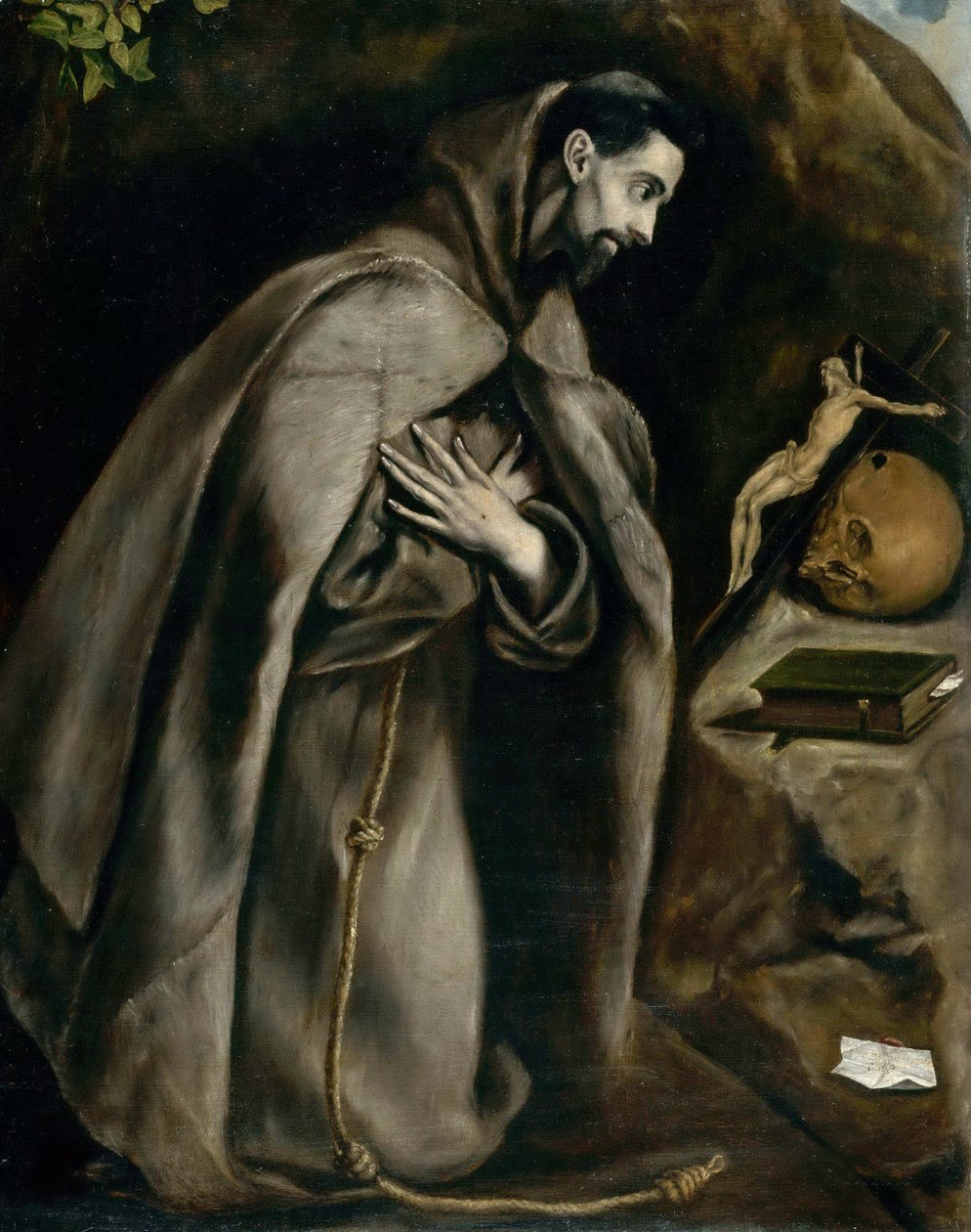 Szent Ferenc imádkozik, 1596-1600 körül. alkotó: Dominico El Greco