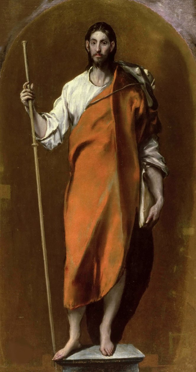 Szent Jakab zarándokként, 1590 körül. alkotó: Dominico El Greco