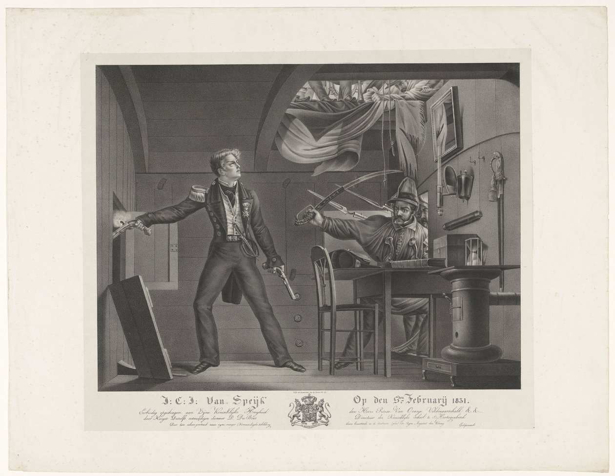 J:C:J: Van Speijk 1831. február 5-én (cím a tárgyon) alkotó: Dominicus Franciscus du Bois