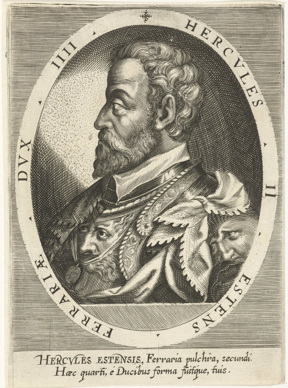Ercole II dEste 1508-1559, Ferrara, Modena és Reggio hercege, kb. 1600 alkotó: Dominicus or Custodis Custos
