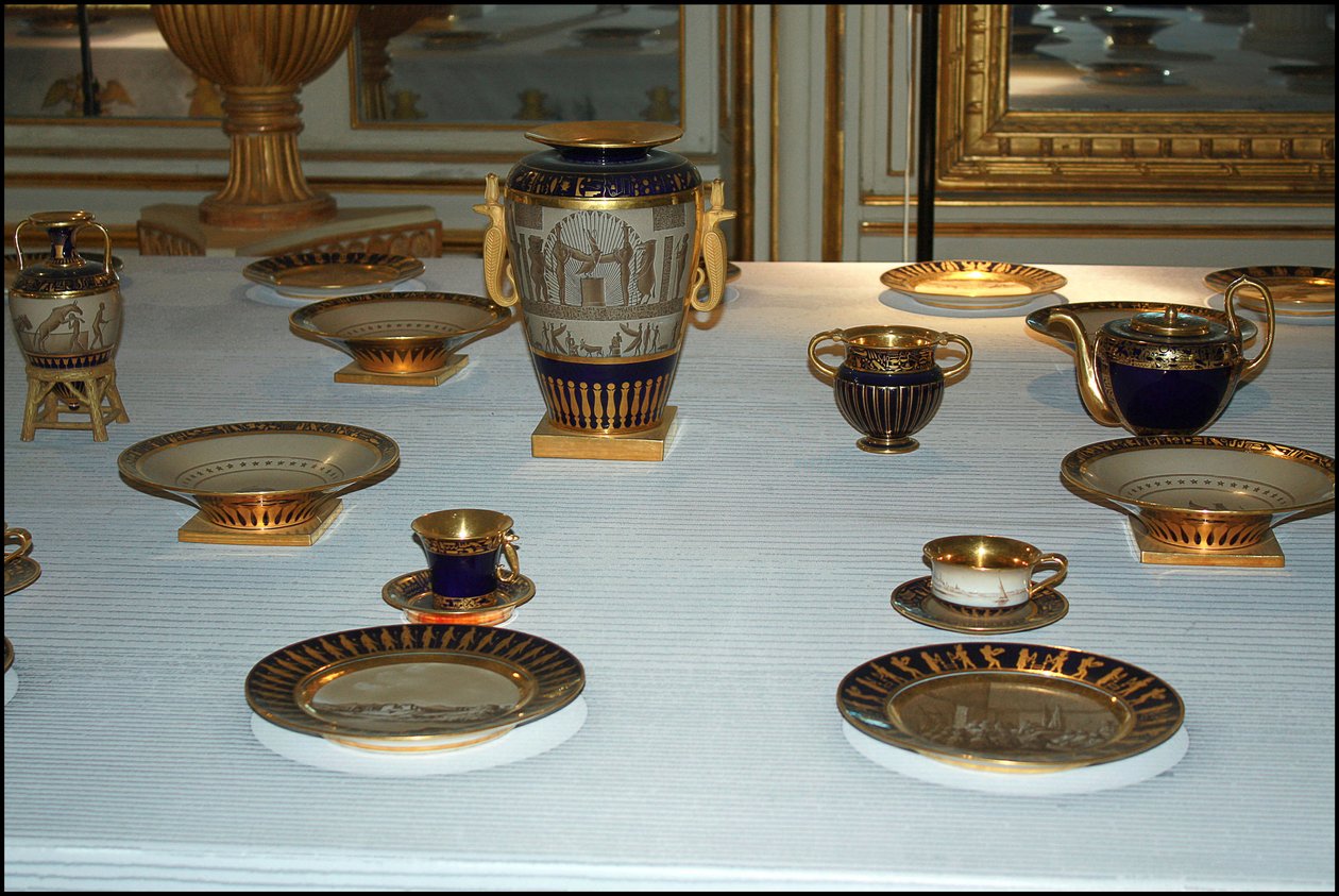 Vivant Denon, "egyiptomi" porcelánszolgálat, Sevres, 1806 (festett és aranyozott porcelán) alkotó: Dominique Vivant Denon