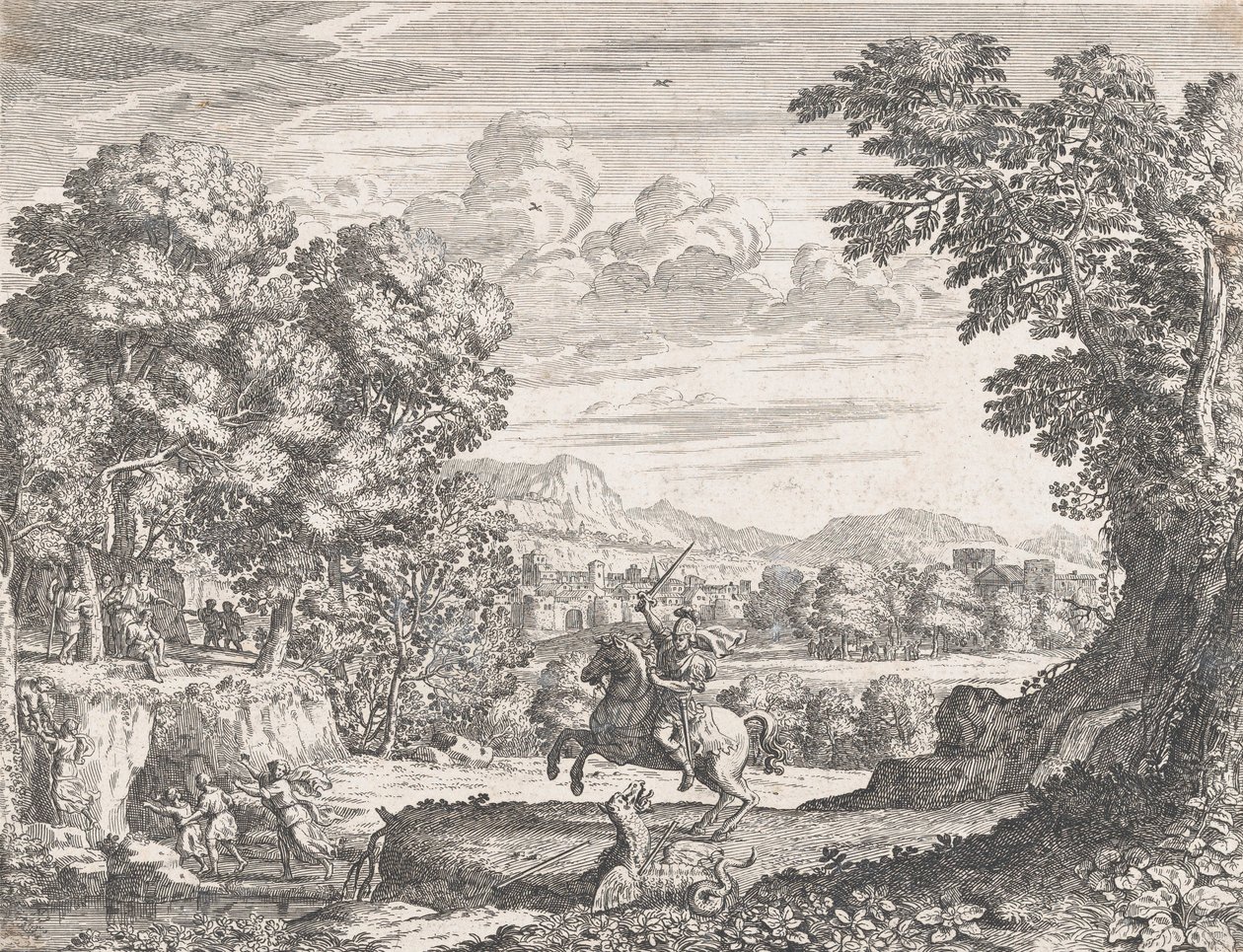 Bellerophon legyőzi a kimérát, 1668. alkotó: Dominique Barriere