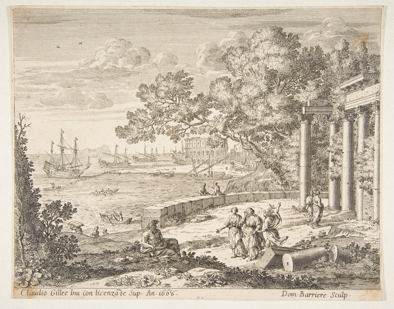 Táj Merkúrral, 1668. alkotó: Dominique Barriere