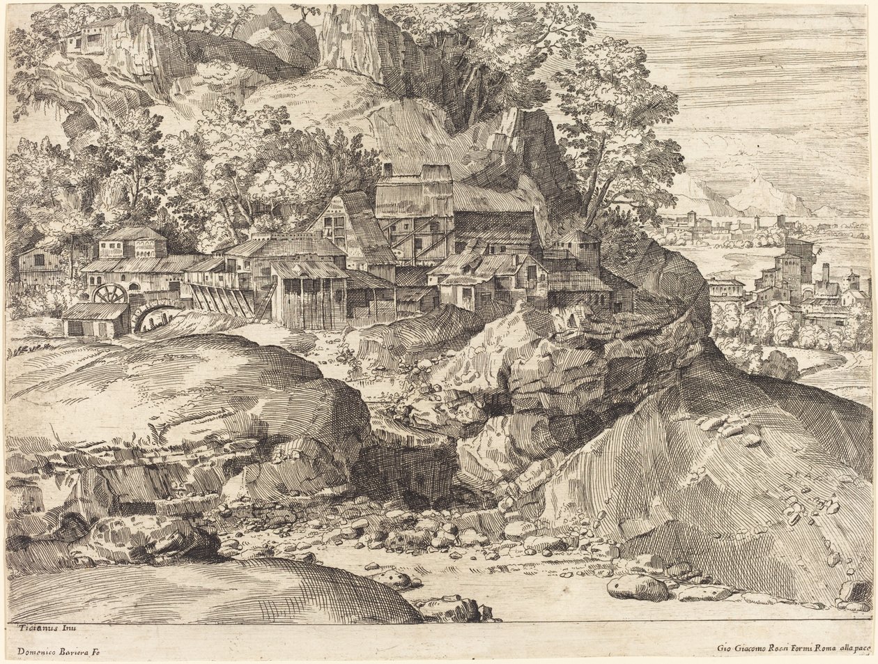 Táj malommal, c. 1650. alkotó: Dominique Barriere
