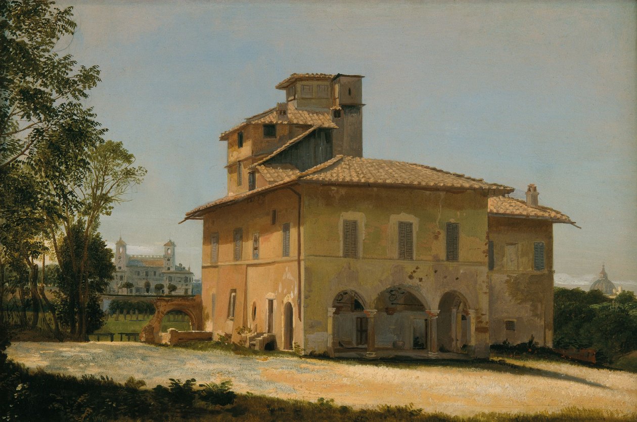 Raffaello villája Rómában, 1837-40 körül (olaj, papír, vászon) alkotó: Dominique Louis Papety