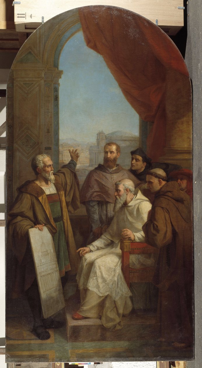 Építészet: Michelangelo Buonarroti olasz festő és szobrász, Michelangelo (Michelangelo vagy Michelangelo) alkotó: Dominique Magaud