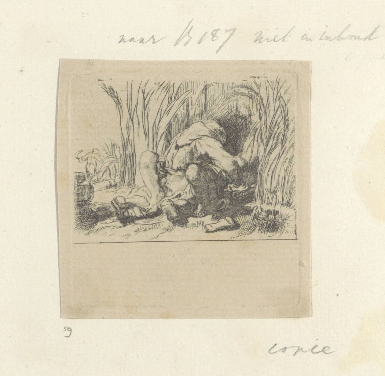 Monnik in het koren Nyolcvanöt eredeti nyomat gyűjteménye (sorozat címe) alkotó: Dominique Vivant Denon (baron) (attributed to)