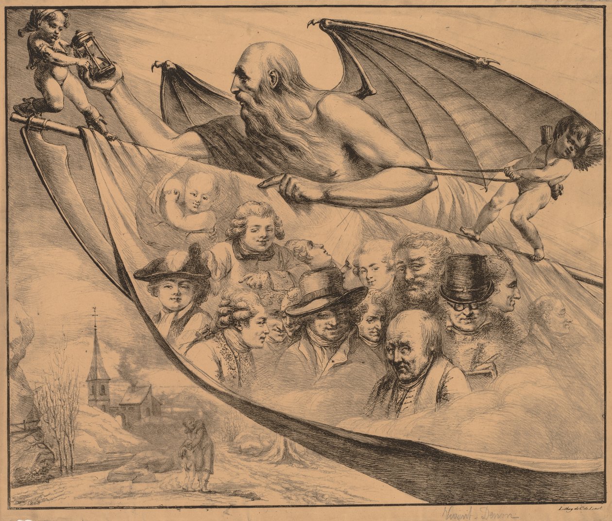 Allegória: A művész portréi különböző korokban, 1818. alkotó: Dominique Vivant Denon