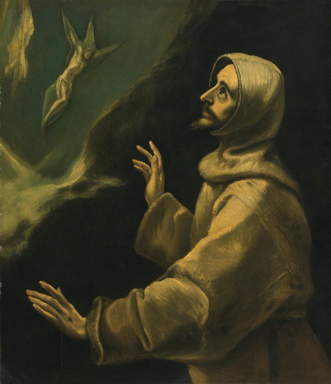 Assisi Szent Ferenc megkapja a stigmákat alkotó: El Greco