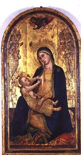Madonna és gyermek (tempera a panelen) alkotó: Don Silvestro dei Gherarducci
