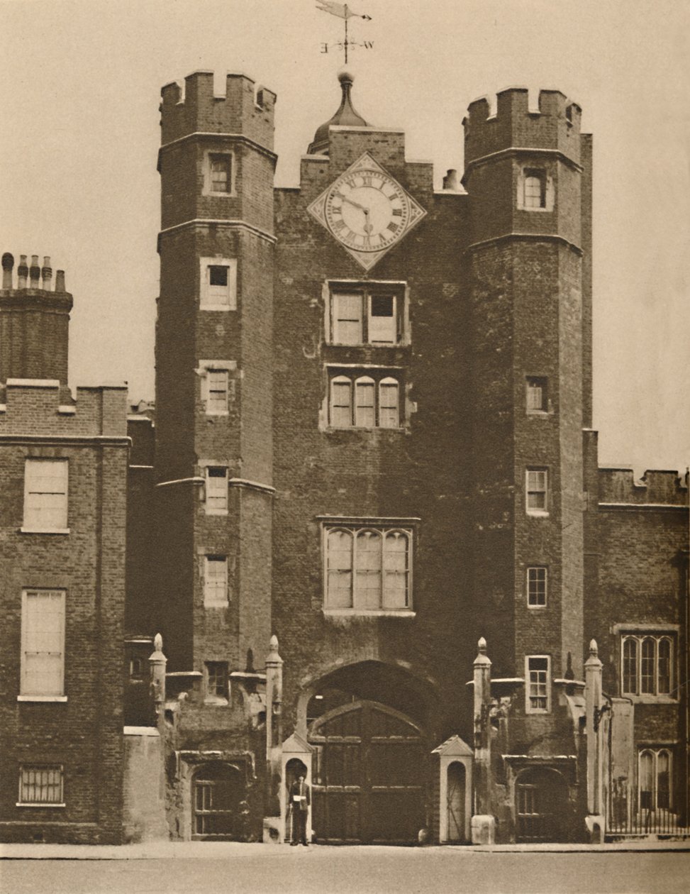 Téglakapu ház egy királyi vadászház számára St. James-ben, 1935 körül. alkotó: Donald McLeish