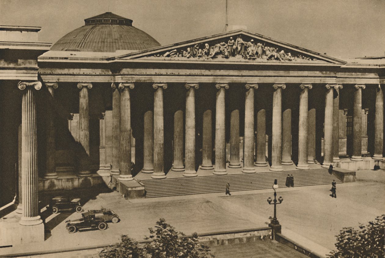 A British Múzeum oszlopos frontja az Old Montague ház helyén, 1935. alkotó: Donald McLeish