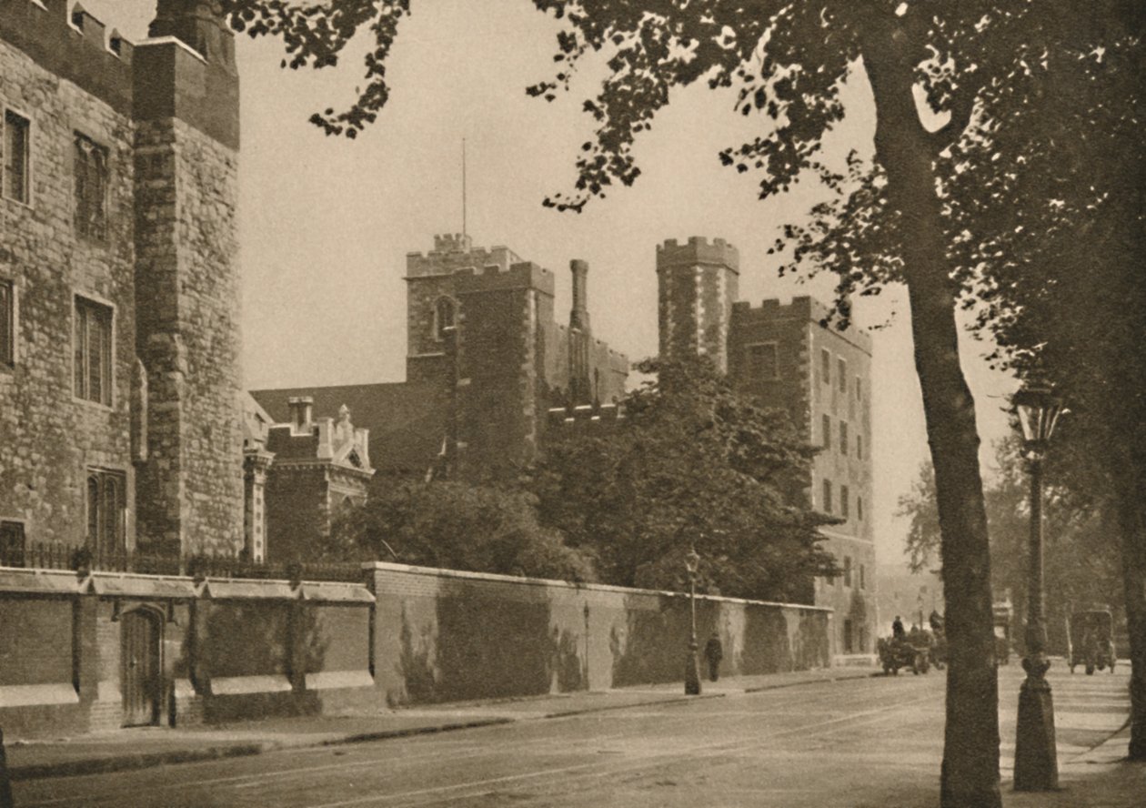 Lambeth-palota, a canterburyi érsekek rezidenciája hét évszázada, 1935. alkotó: Donald McLeish