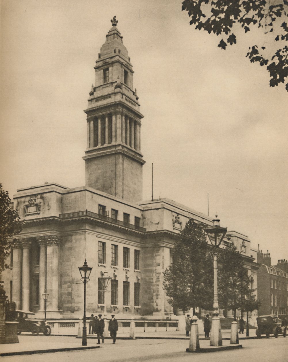 Marylebone Városháza, London egyik legkiemelkedőbb új épülete, 1935. alkotó: Donald McLeish