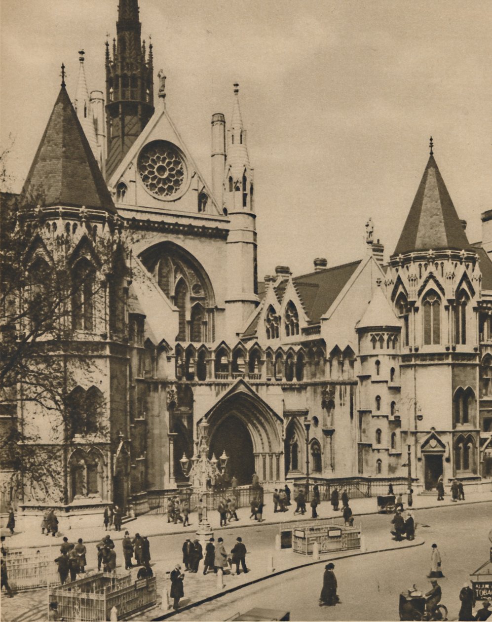 Királyi Bíróság az Essex Street sarkán lévő ablakból, 1935. alkotó: Donald McLeish