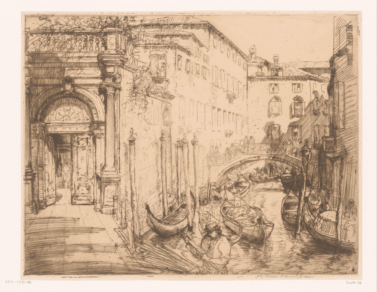 Kilátás Velencében 1911 (A Fehér Palota) A Fehér Palota alkotó: Donald Shaw MacLaughlan (signed by artist)