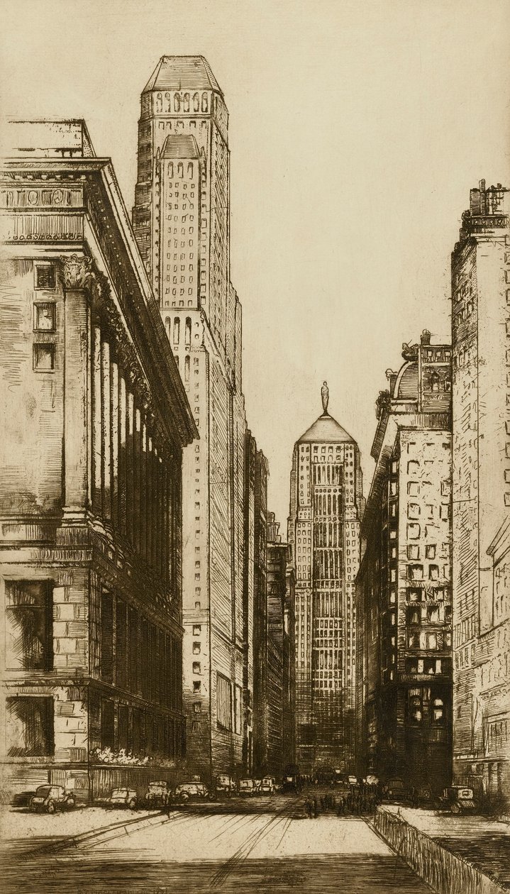 Chicago, Chicago szíve (esti) alkotó: Donald Shaw MacLaughlan